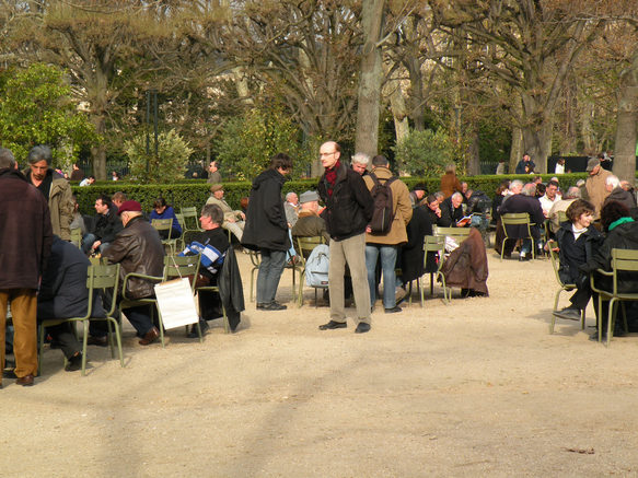  joueurs d'échec au jardin du Luxembourg